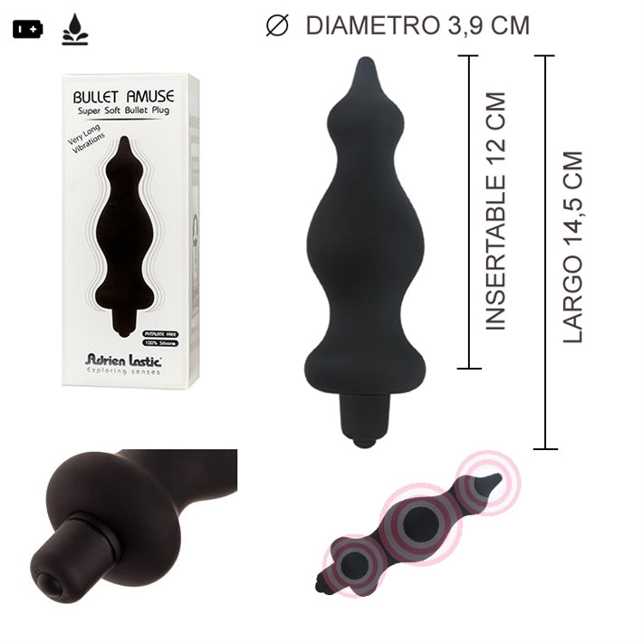 Amuse Estimulador anal Negro