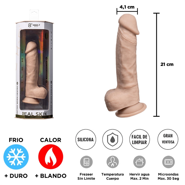 Real Skin Model 2 - Dildo Termoreactivo de Silicona de 20 cm