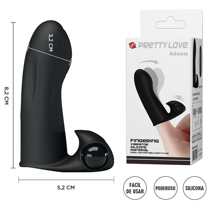 Vibrador para dedo con estimulador de clÃtoris