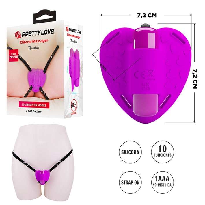 Estimulador vaginal con 12 modos de vibración con correa sujetadora