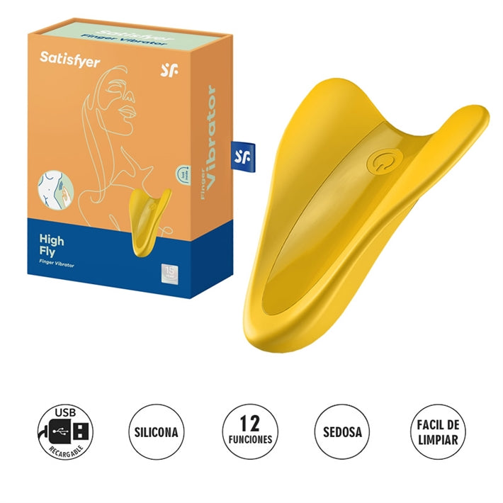 High Fly estimulador femenino con 12 modos de vibracion y carga USB